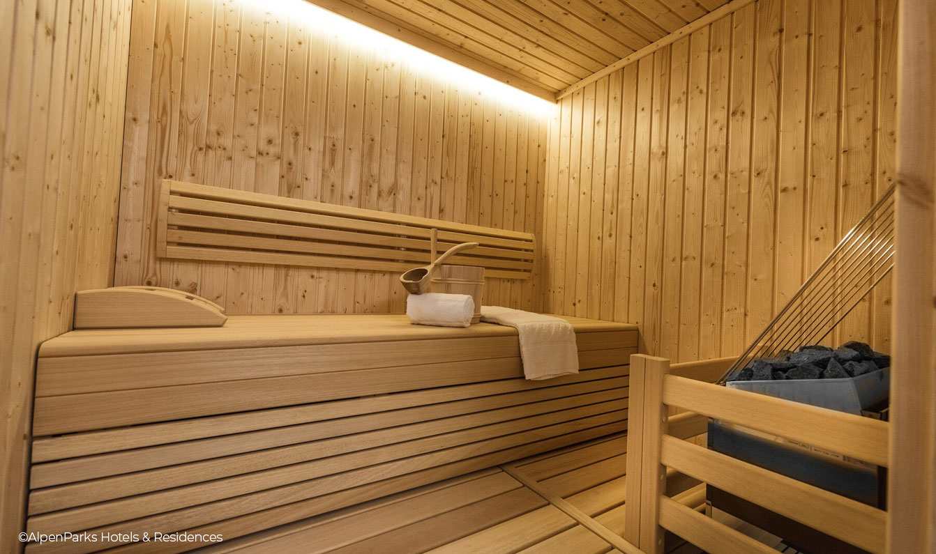 Wellness: Sauna-Bereich im Hotel Orgler Kaprun
